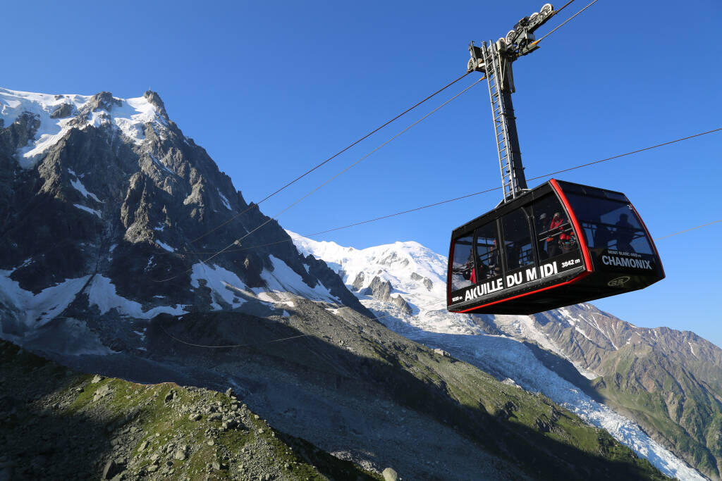 Aiguille du Midi, el teleférico que sube a los Alpes