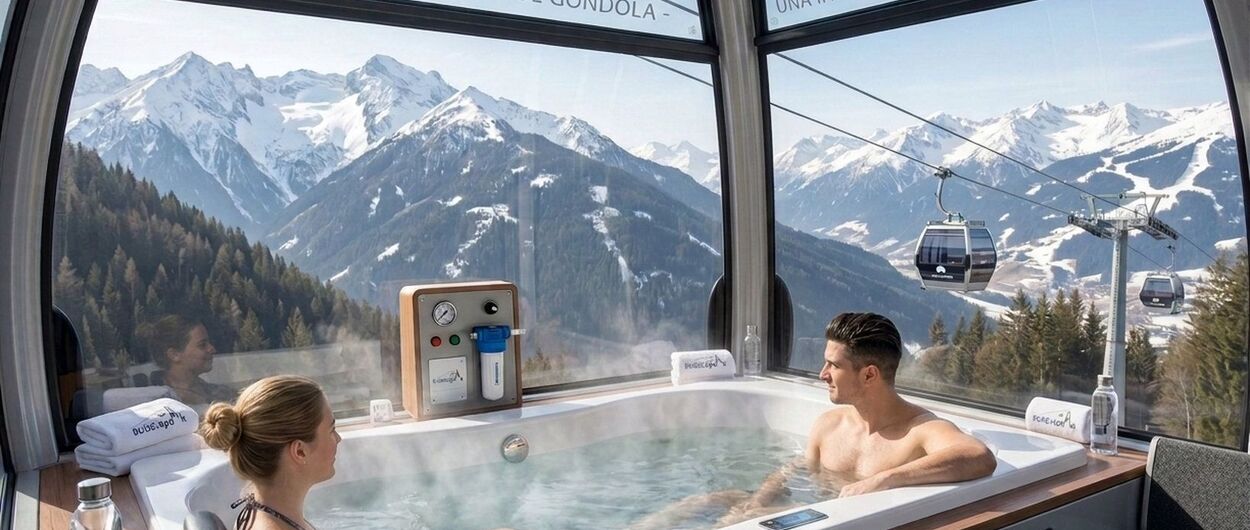 Ingeniero austriaco inventa la telecabina con jacuzzi incorporado