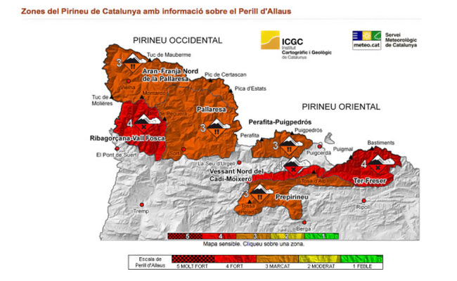 Riesgo de aludes y tiempo primaveral
