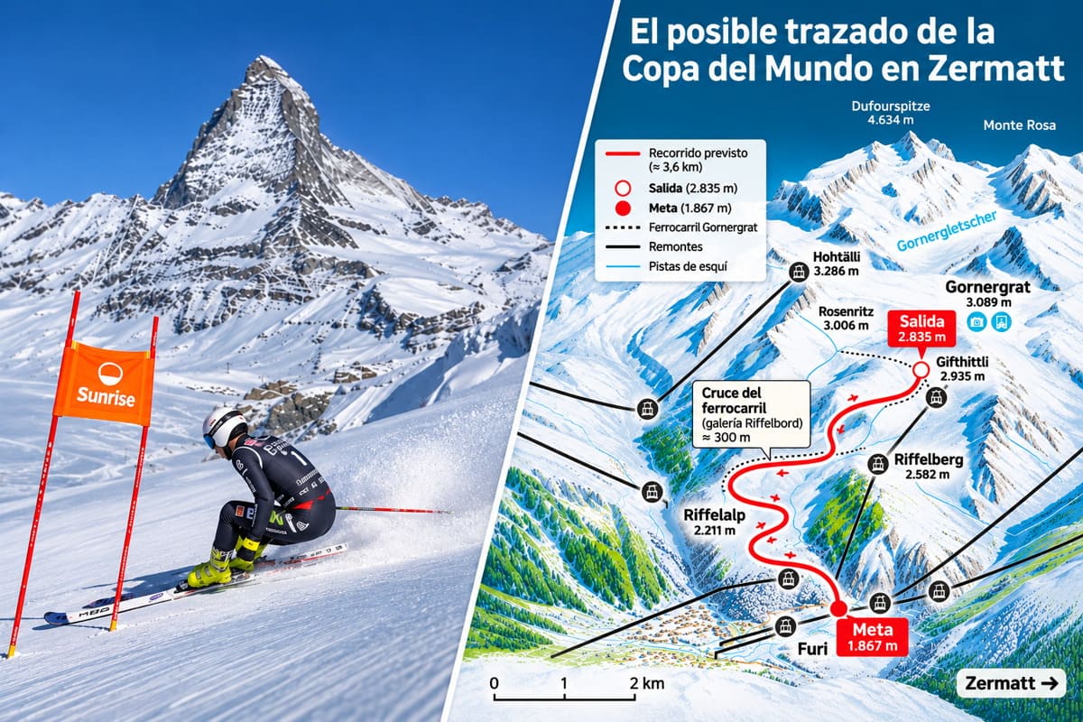 Zermatt proyecta su regreso a la Copa del Mundo con un descenso de 3,6 kilómetros para marzo de 2028
