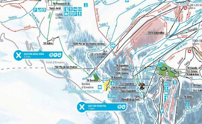 Mapa de pistas 2019-2020 de Grandvalira con novedades