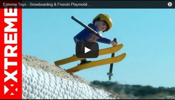 ¡Playmobil esquiando y haciendo snowboard!